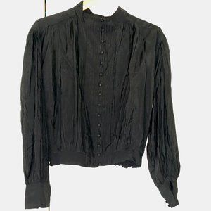 NWT Lalavon black blouse L